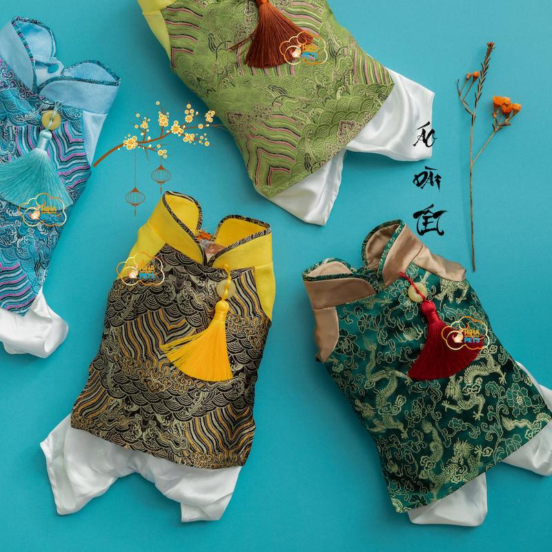 [TUA RUA NGẪU NHIÊN] Áo Dài Cho Chó Mèo Bộ Sưu Tập Vinh Hoa 2025 Quần Áo Cho Thú Cưng Thiết Kế Thời Trang Cao Cấp Hiha Pets.