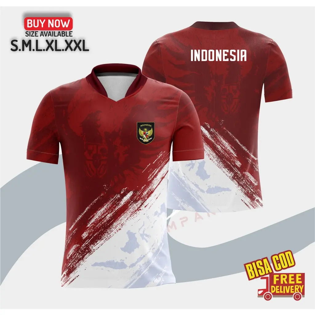 Baju Kaos Jersey TIMNAS INDONESIA AFF Piala Dunia U-23 Indonesia 2023 Panitia Karang Taruna HUT RI Agustusan Bisa Custom Satuan bisa cod
