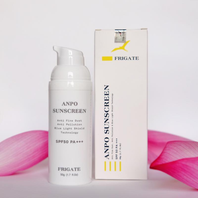  Kem chống nắng ANPO của Frigate 50ml SPF50 PA+++ Công nghệ Nano - Không Silicon - Chống thấm nước - Chống ánh sáng xanh - Nâng tone nhẹ 