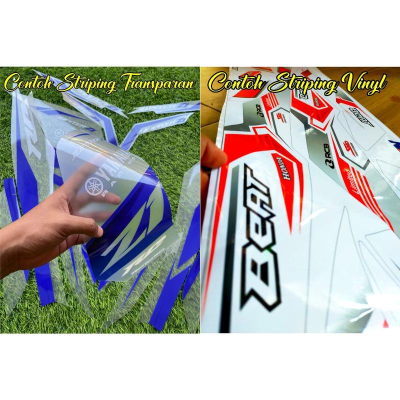 Striping Transparan Beat Striping Beat Deluxe 2020 - 2023  Sticker Variasi Beat Deluxe Beat Street AW 440 7