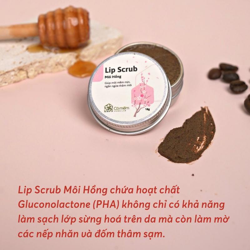 Tẩy da chết môi Lip Scrub Môi Hồng Giảm Thâm Dưỡng Ẩm Cho Môi Cỏ Mềm 18g Son Đường Nữ 3