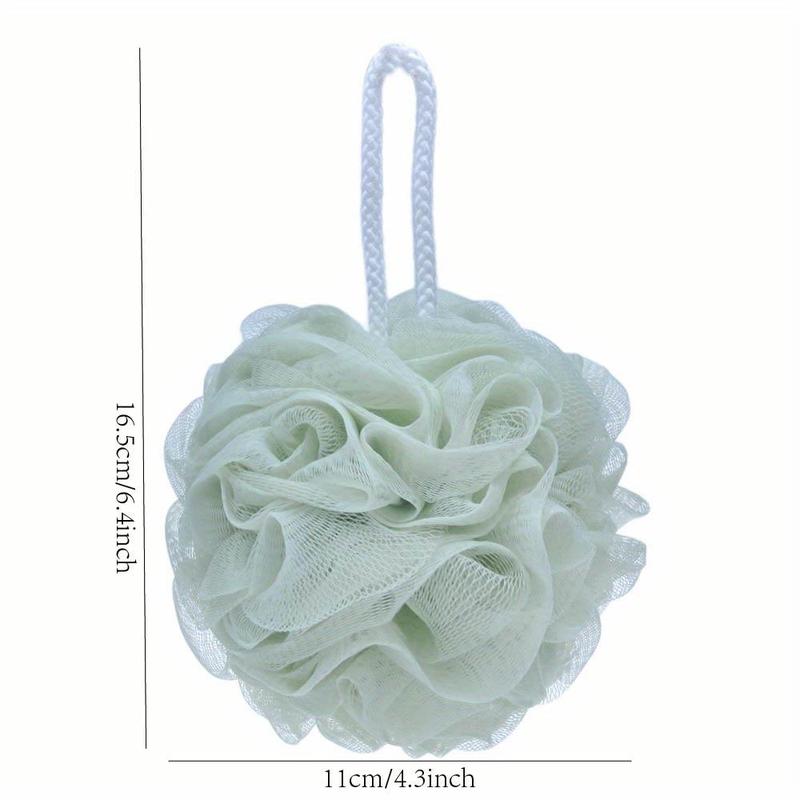 Bathing Loofah with Rope, 1 Count Solid Color Bathing Ball, Shower Exfoliating Ball, Bathroom Supplies for Home Use, Bathroom Accessories 8