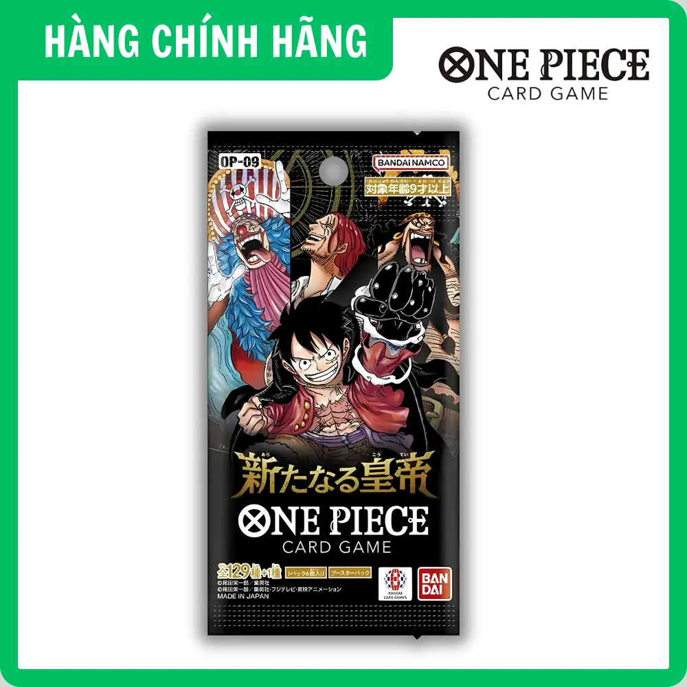 [TẶNG KÈM SLEEVES][Sẵn] Pack lẻ TCG One Piece OP-09 chính hãng từ Bandai - 6 lá bài/pack
