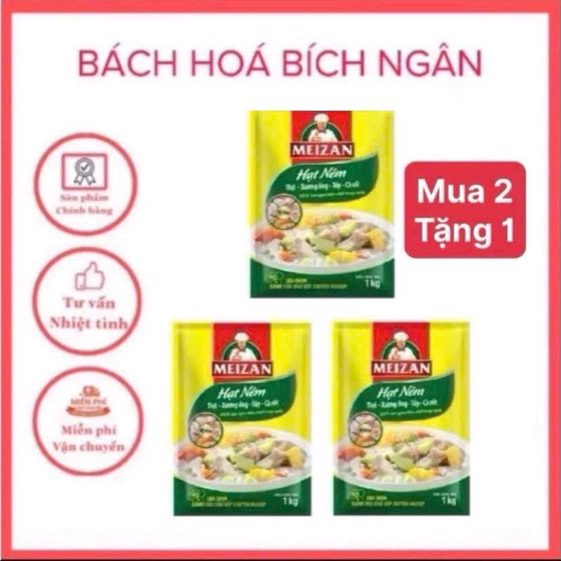 [ Mua 2 tặng 1] hạt nêm meizan vị heo -thịt xương ống và cà rốt gói 1kg (3 gói =3kg)