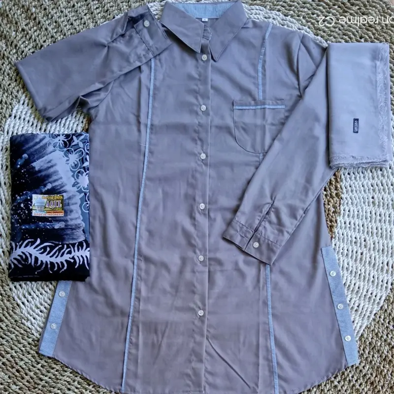 Setelan Santri Putri // Set Santri Lengkap // Set Tunik+Sarung+Jilbab 2