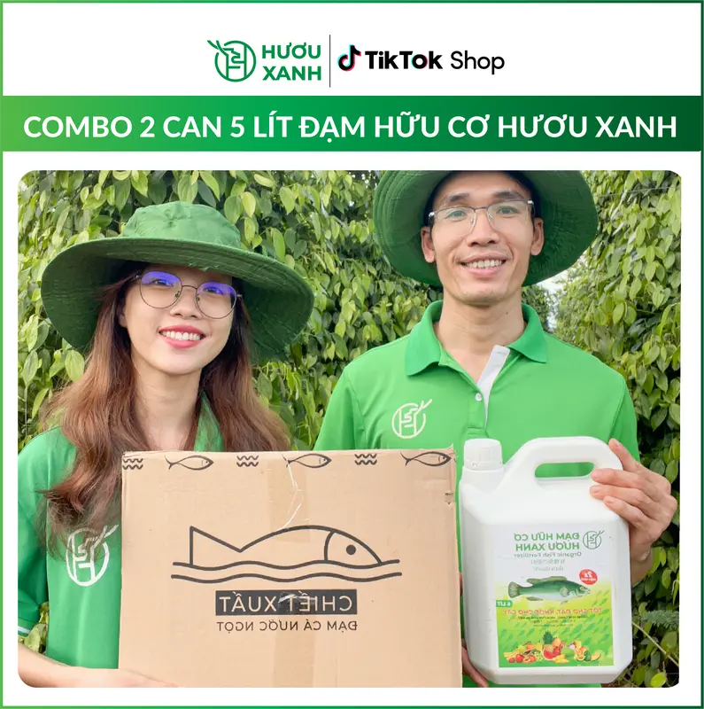[COMBO 2 CAN 5 LÍT] Đạm Hữu Cơ Hươu Xanh Giúp Cây Bật Mầm, Xanh Lá, Bung Cành, Đẻ Nhánh Mạnh, Nuôi Trái, Phục Hồi Sau Thu Hoạch 2