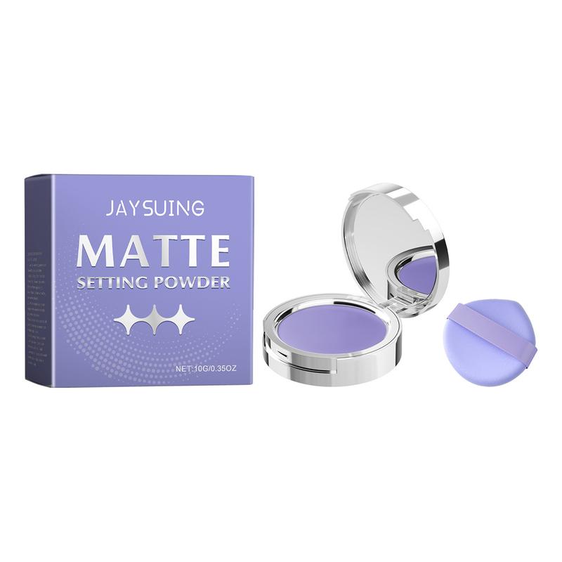 Product Introduction of Lavender Matte Powder Lavender Matte Powder Oil Control  Polvo Compacto With Mini Powder Puff For  Blurring Oil Control Long-Lasting Makeup   Powder 14