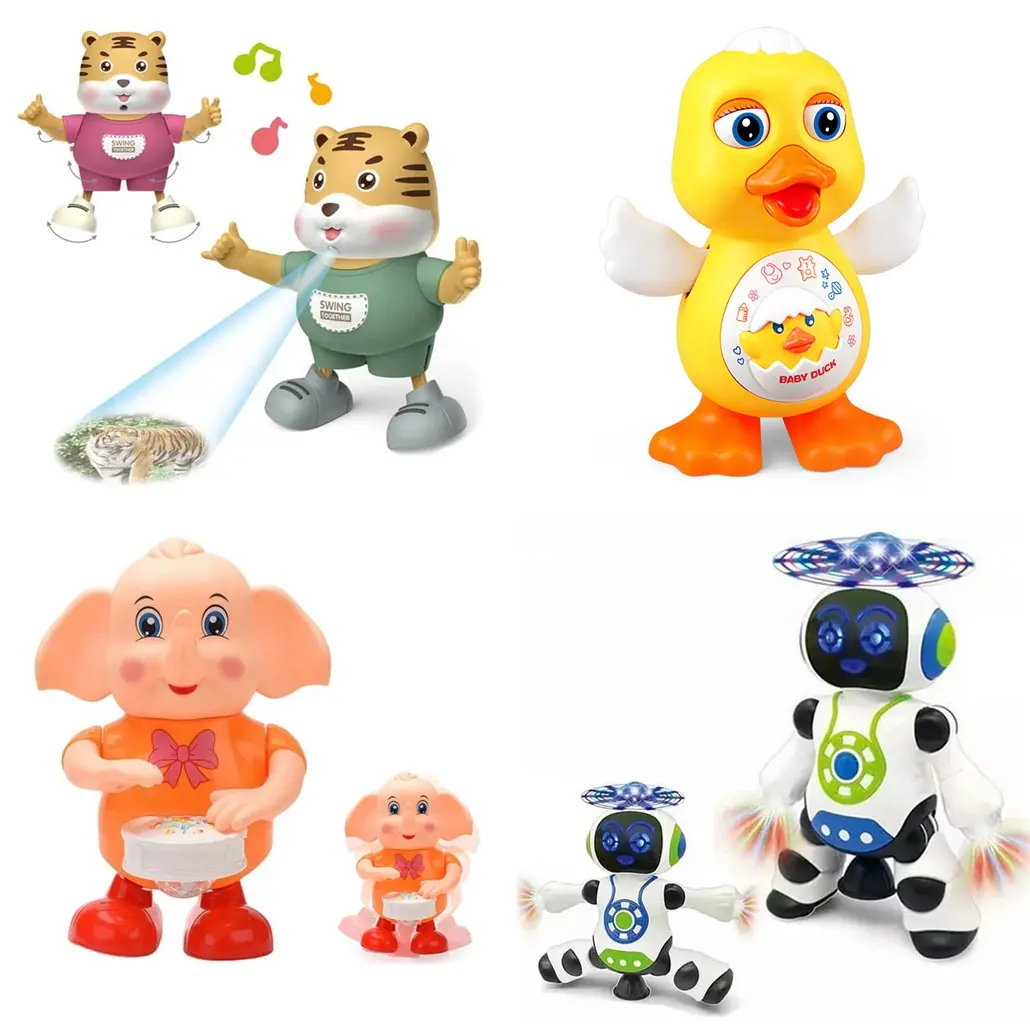 COD Menyanyi dan menari bebek listrik bercahaya, bebek berayun Xiaomeng, robot listrik, mainan menyanyi dan menari pendidikan awal Musical Electric