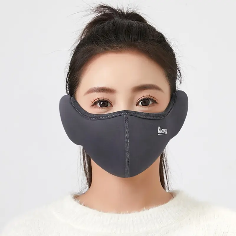 Mặt Nạ Bịt Tai Giữ Nhiệt Chống Gió, Hàng Mới Về, Lông Cừu Chống Mịn, Thoáng Khí, Chống Giọt Bắn, Thích Hợp Cho Mùa Đông, Chống Bụi, Kiểu Chụp Tai, Unisex 6