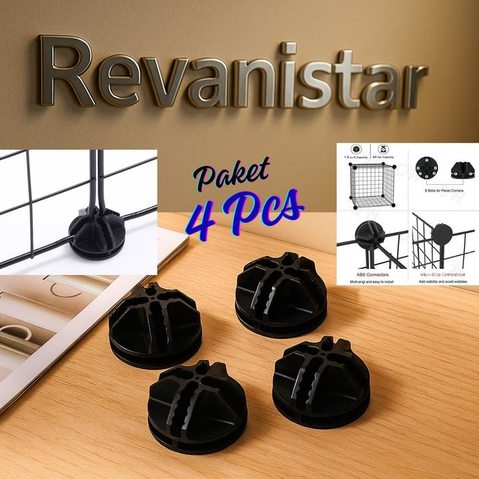 Jual 4 PCS Konektor Penyambung Wire wall grid ram besi Connector ...