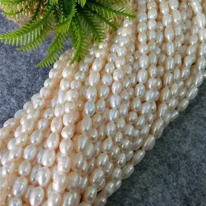 DIY FRESHWATER PEARL OVAL/MUTIARA AIR TAWAR OVAL BAHAN PERHIASAN KALUNG GELANG CINCIN ANTING DLL