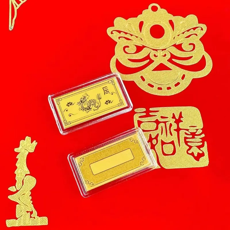 Chinese Zodiac Gold Bar Commemorative Set, 12pcs/set Commemorative Coin Gift Set, Home Decor Ornament for Living Room Bedroom Office 2