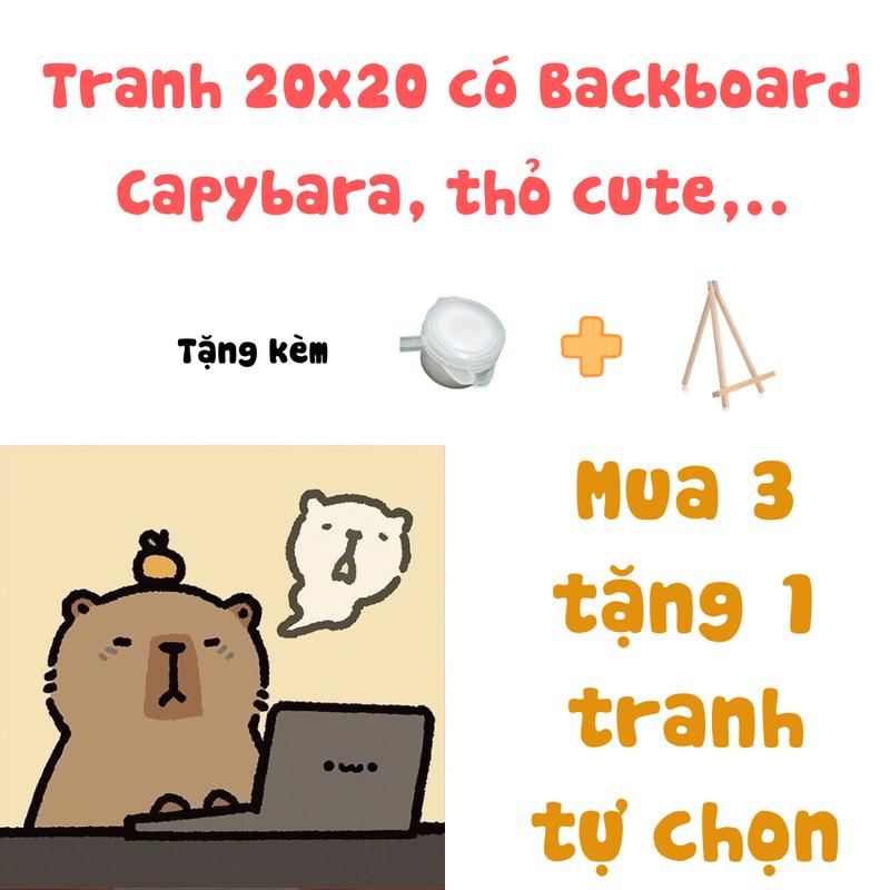Tranh capybara tranh số hóa capybara tranh số anime hoạt hình tranh cute dễ thương 20x20cm mua 3 tranh tặng 1 tranh mua 1 tranh tặng 1 kệ gỗ. Tô Màu Diy Diy Tô Màu Vietnam Vẽ theo số DIY Painting Supplies bộ sơn