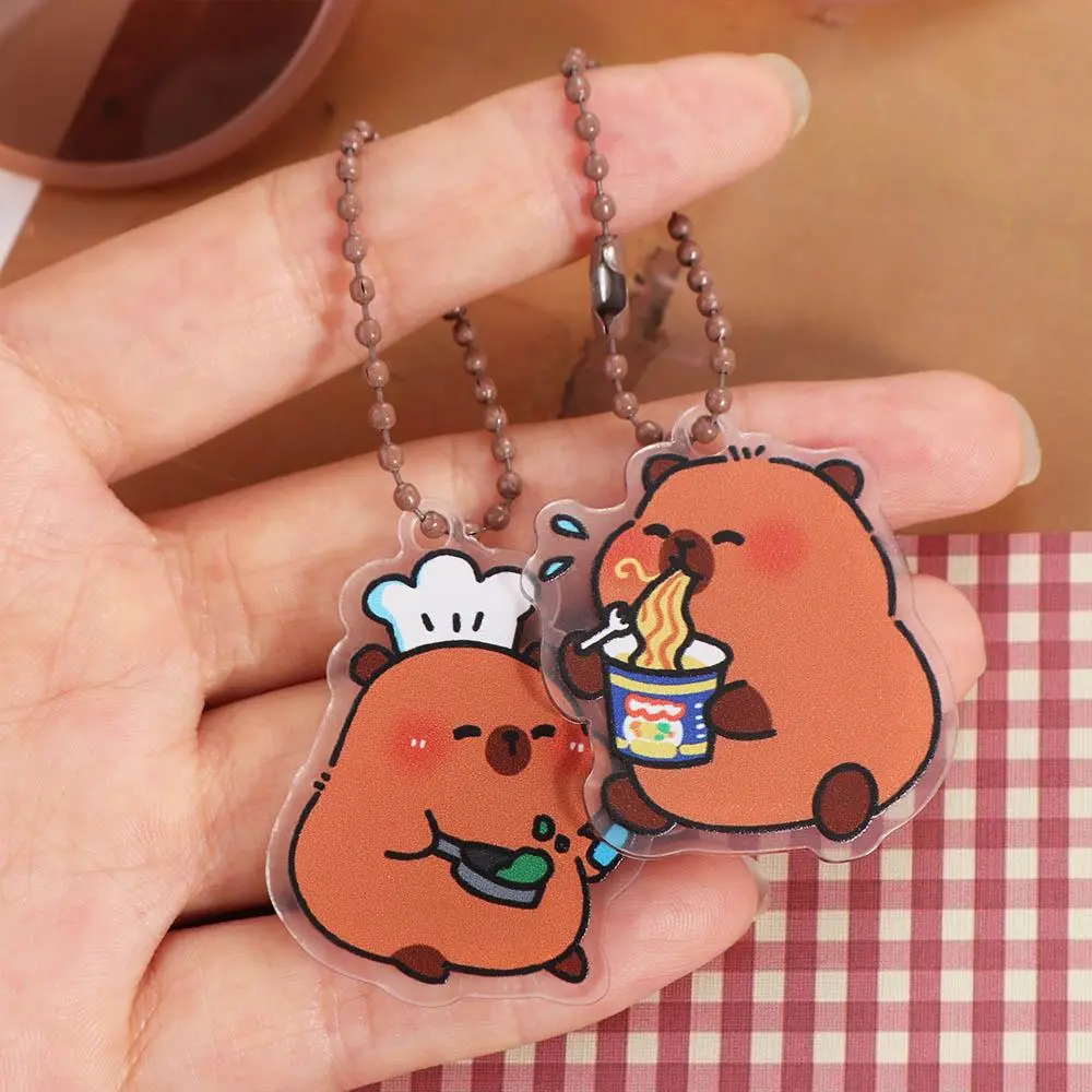 Lovely Capybara Keychain Creative Funny Kapibara Bag Hanging Cartoon Cute Capibara Pendant Backpack Decor