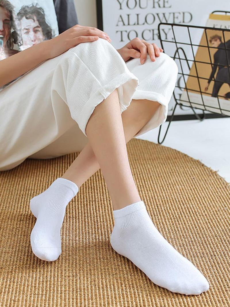 Product Introduction of Women's 6 Pairs Solid Ankle Socks, Low Cut Comfy Breathable Socks for Daily Wear, Knit Socks, Mixed Color Socks for Women, Comfort Womenswear 5