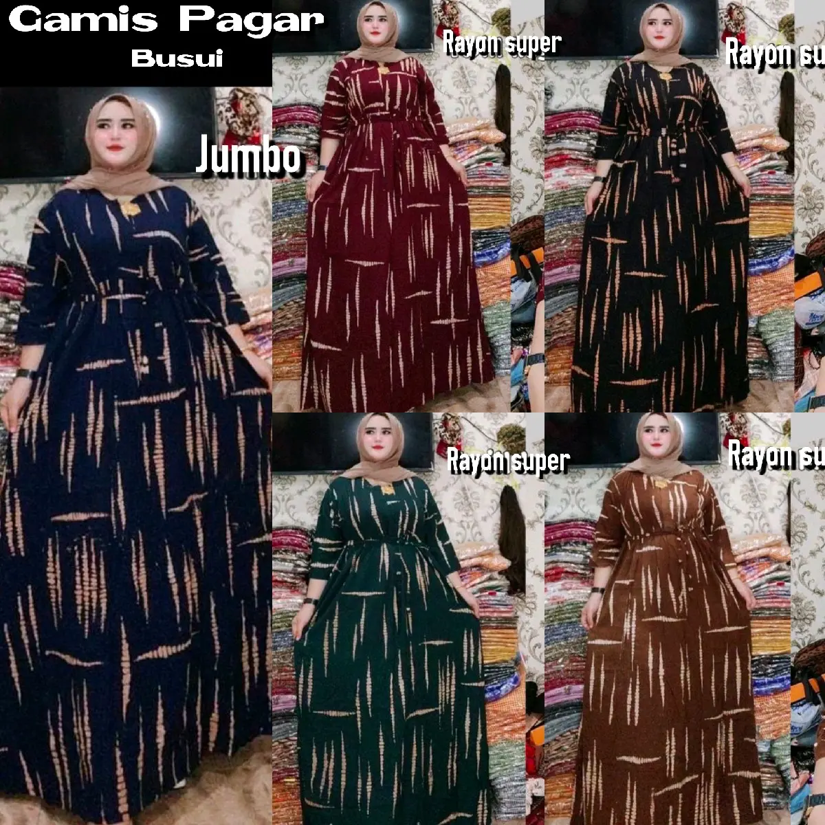 Gamis jumbo serat kayu gamispagar gamiskekinian