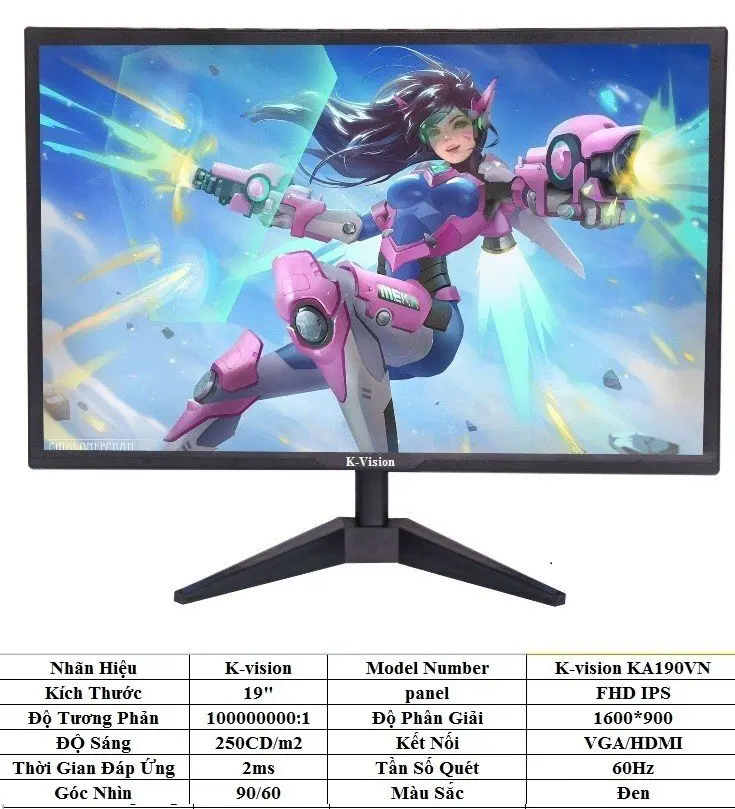 màn hình máy tính Provision 19 inch VGA + HDMI