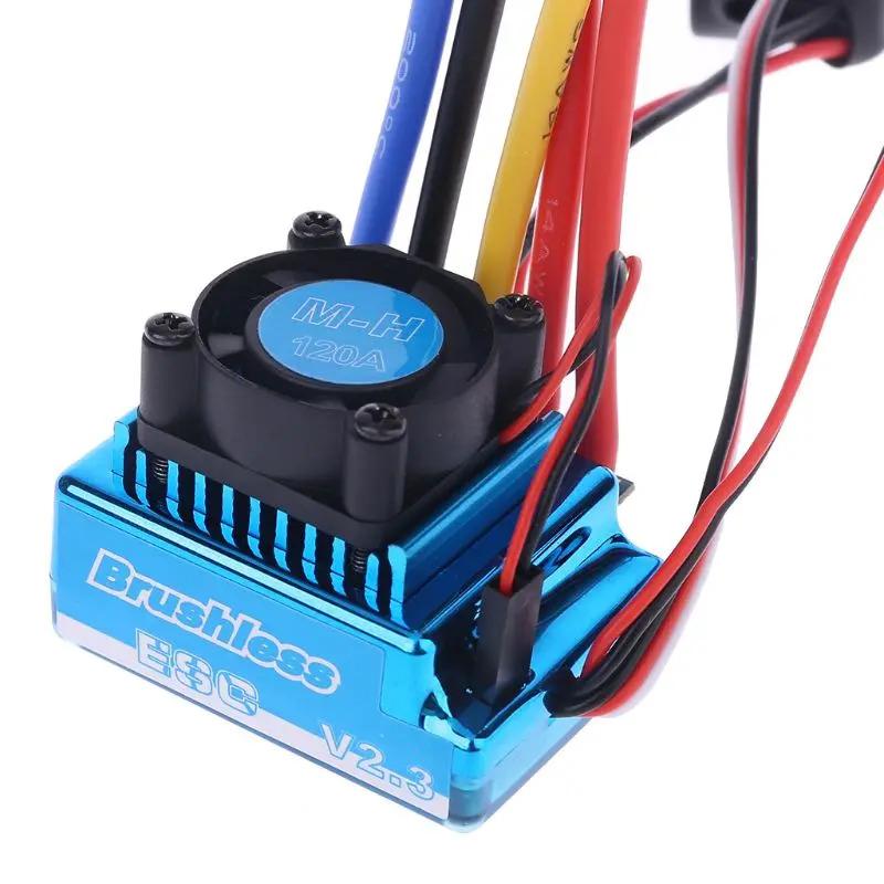 Waterproof 45A 60A 80A 120A Brushless ESC Electric Speed Controller Dust-proof for 1/8 1/10 1/12 RC Car Crawler RC Boat Part 0