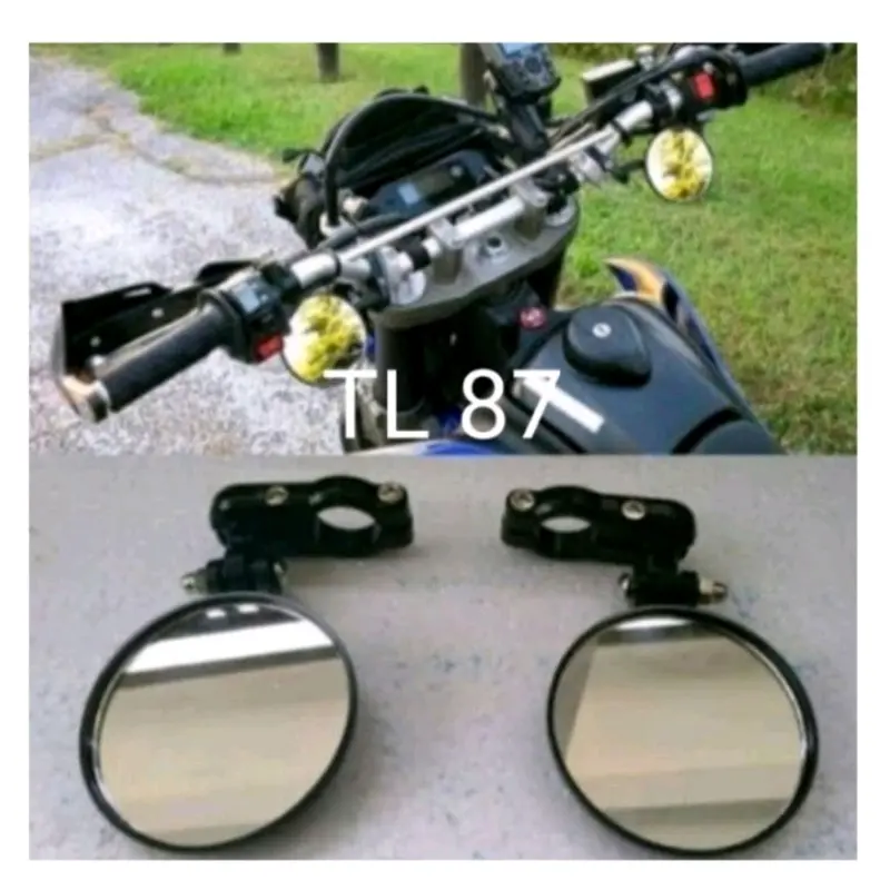 Spion jepit stang bulat KLX-CRF 150-WR 155 supermoto Kaca bening  Original VND 0