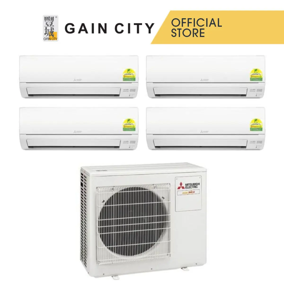 MITSUBISHI SYSTEM 4 AIRCON MXY-4H38VG/1XMSXY-FP10VG/2XMSXY-FP13VG/1XMSXY-FP18