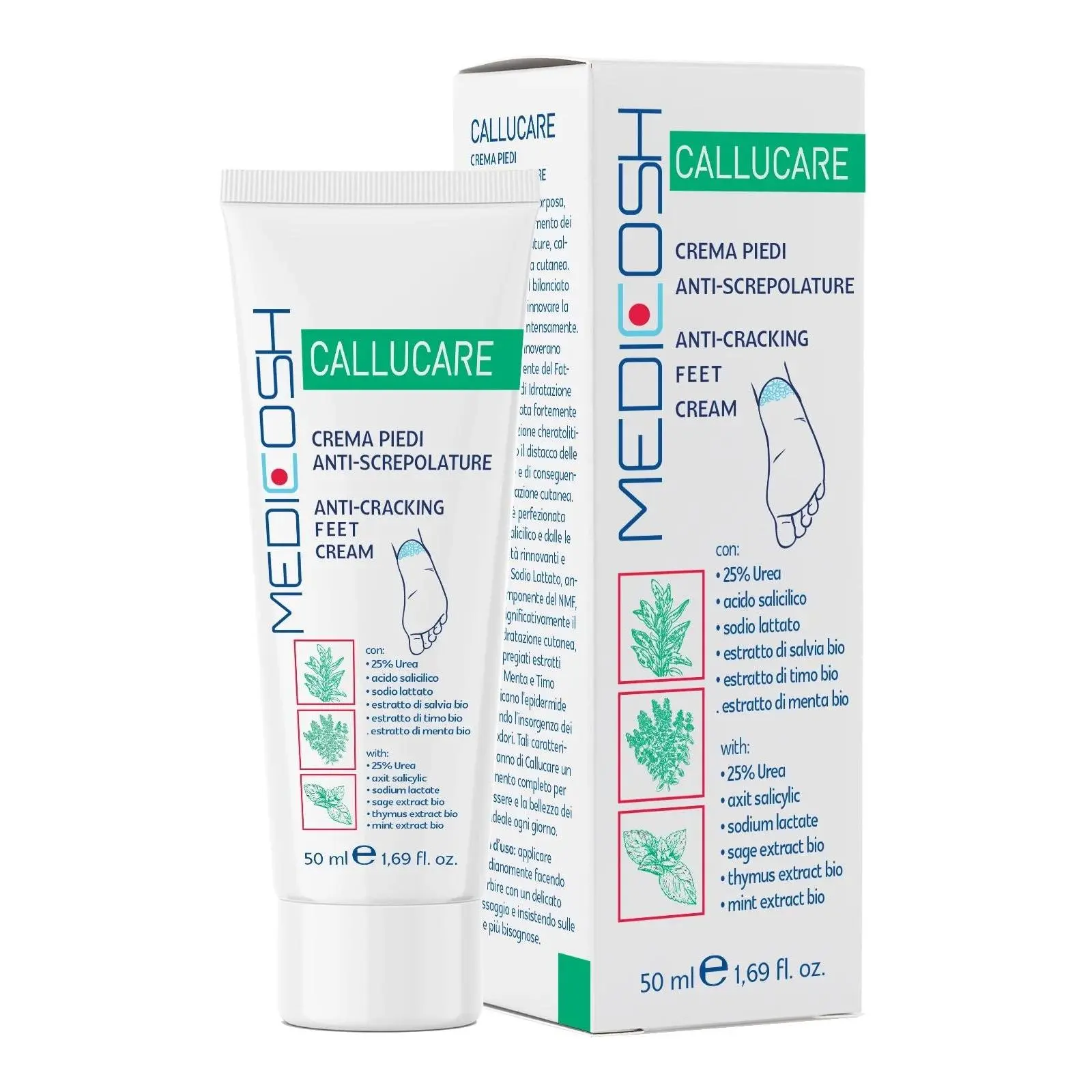 Kem Nứt Gót Chân Medicosh Callucare Nhập Khẩu Từ Italy Dưỡng Da Tay Cosmetic Handmade Tea