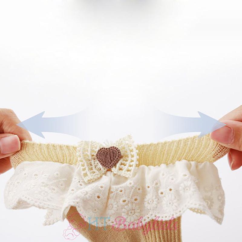 Tất Cho Bé Gái Thêu Rên 100% Len Cotton Chống Trơn Trượt Hàng Xuất Nhật Tất Trẻ Em Từ 0- 12 Tuổi 7