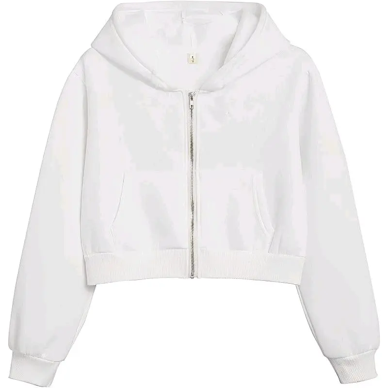 MOLAKIDS [COD] Sweater Jaket Crop Top Hoodie Anak Perempuan Usia 2-13 Tahun Cewek Lengan Lengan 3