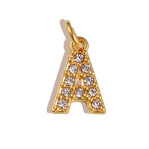 ต่างหูสแตนเลส ทันสมัย ดีไซน์เรียบง่าย ฝังเพชร 26 ตัวอักษรภาษาอังกฤษ เหมาะสำหรับสร้อยคอจี้ทำมือ DIY มาใหม่