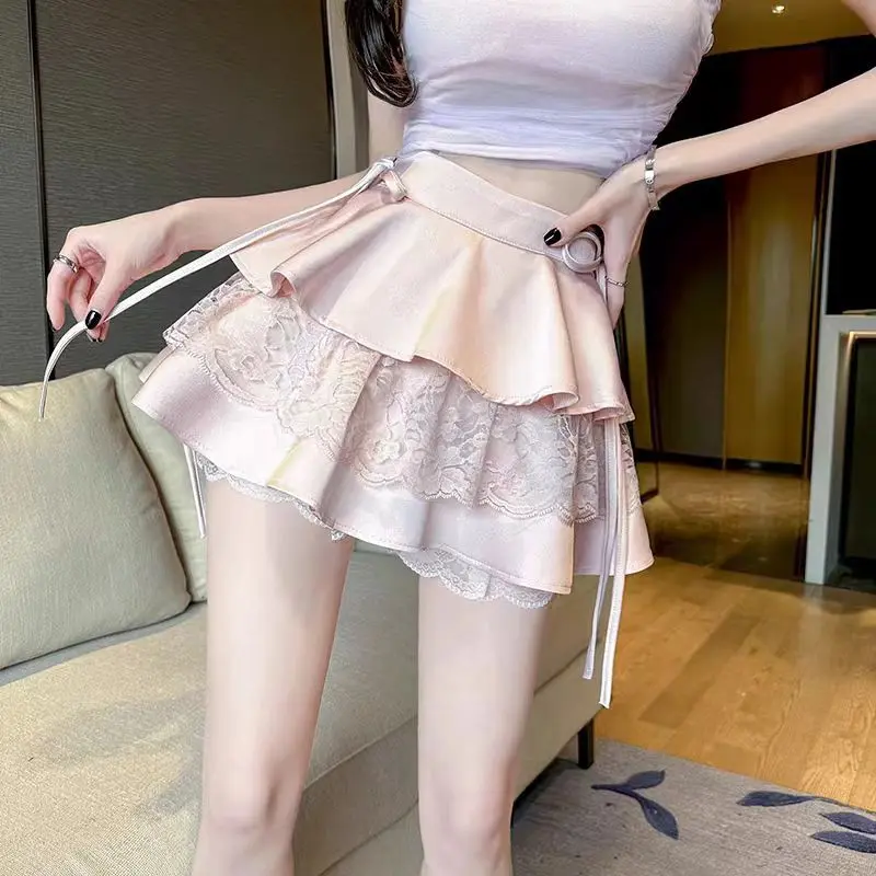Chân Váy Ngắn Phồng Cạp Cao Ren Trắng, Phong Cách Múa Ba Lê, Mặc Mùa Xuân Và Mùa Hè, Chân Váy Ngọt Ngào Váy Công Chúa Cho Nữ, Hàng Mới Về  Women