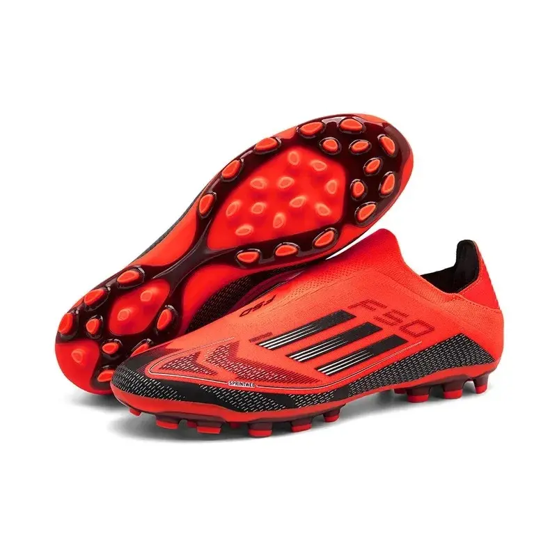Men's Football Shoes with Long Nails for Grass Training And Competition Sports Shoes for Boys Girls Students Adults 7