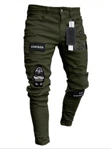 Men's Jeans, Casual Comfy Denim Pants for Daily Wear, Fashion Men's Bottoms for All Seasons, Cotton