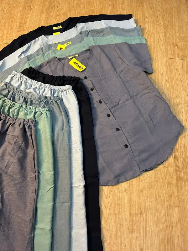 One Set CP Polos Bahan Crincle Airflow Premium Lengan pendek 1