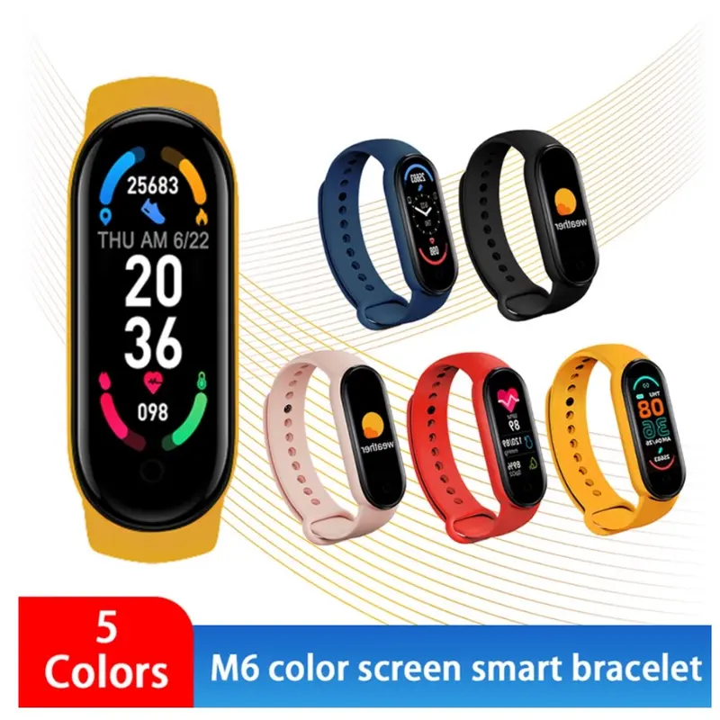 Đồng hồ thông minh, Mi Band 6 / M6, Vòng đeo tay thể thao, Máy theo dõi nhịp tim, Có màn hình Bluetooth, Hỗ trợ Xiaomi 6, Đồng hồ thông minh thể thao 3