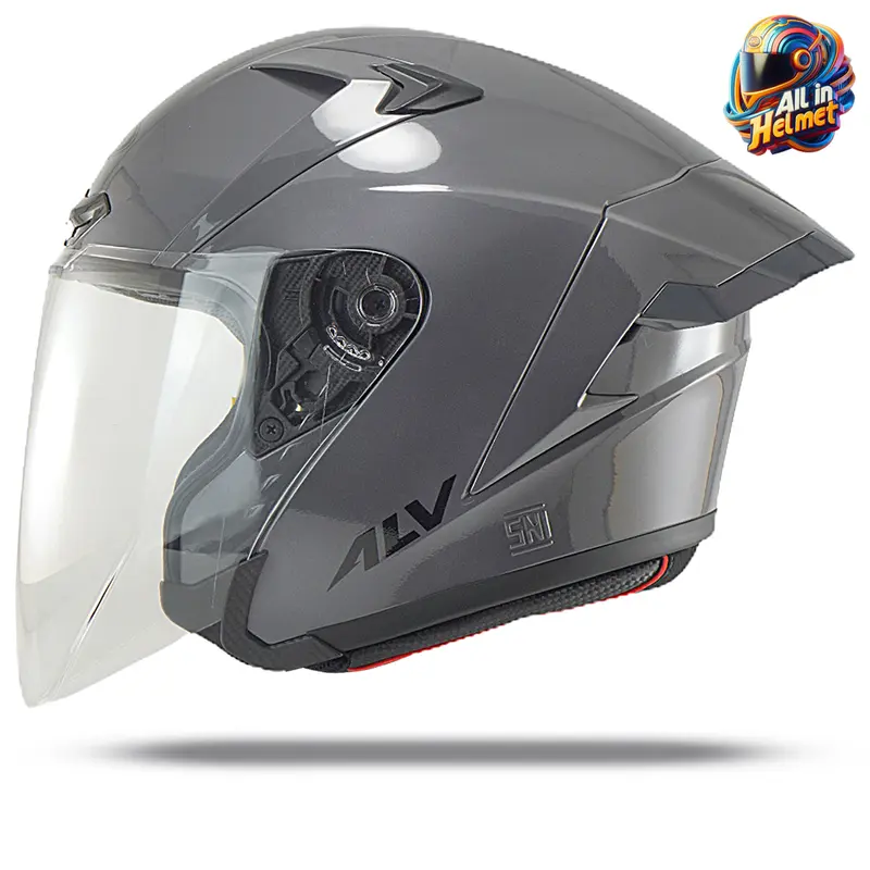 Helm ALV ULTRON PRO Solid Original Half Face Untuk Pria dan Wanita Dewasa SNI 0