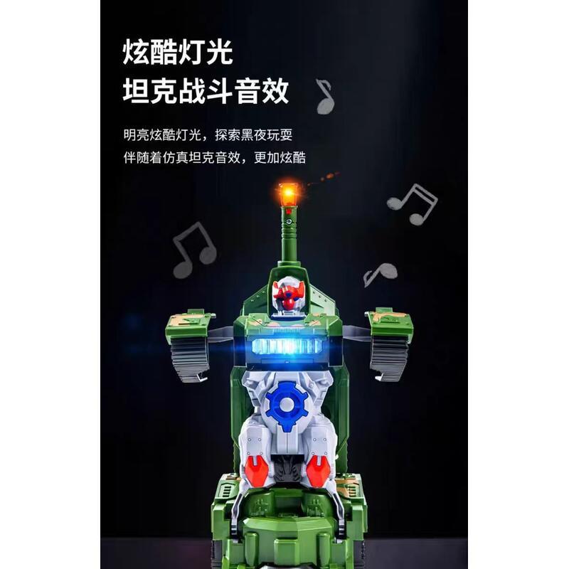 Product Introduction of Boy simulation tank, transformable airplane robot, large electric vehicle model, children's toy 9