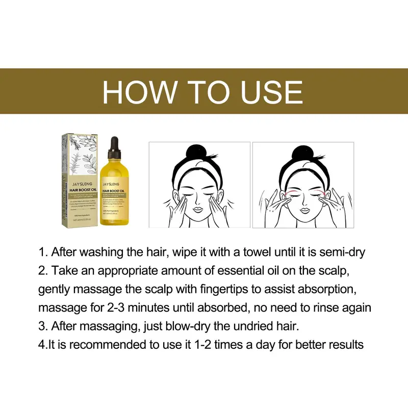 Rosemary Hair Boosting Oil for Gift, Hair Care Serum for Dry & Damaged Hair, Moisturizing Hair Oil for Smoothing Frizzy Hair, Hair Care Product for Women & Men 2