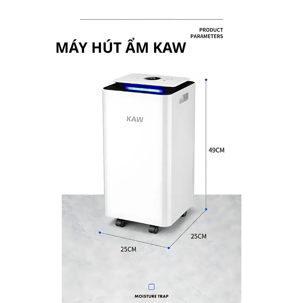 Máy Hút Ẩm KAW 12L Dual Inverter 2024 – Công Nghệ Máy Nén 2 Mặt Nóng Lạnh, Làm Sạch & Khử Khuẩn Hiệu Quả