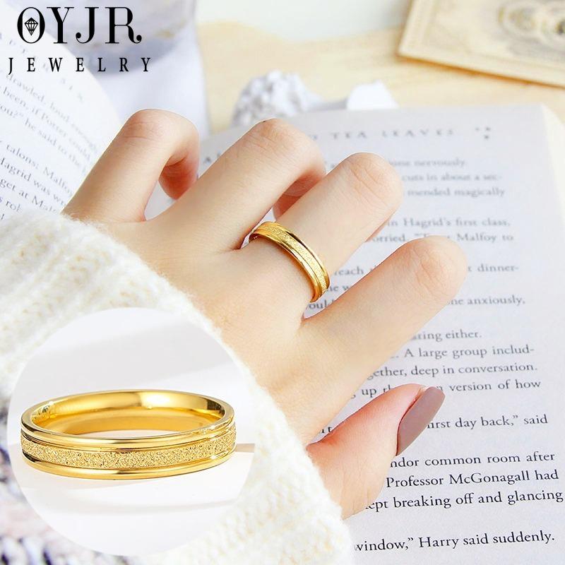  OYJR nhẫn 3 tầng nhẫn titan không rỉ nhẫn titan nữ 