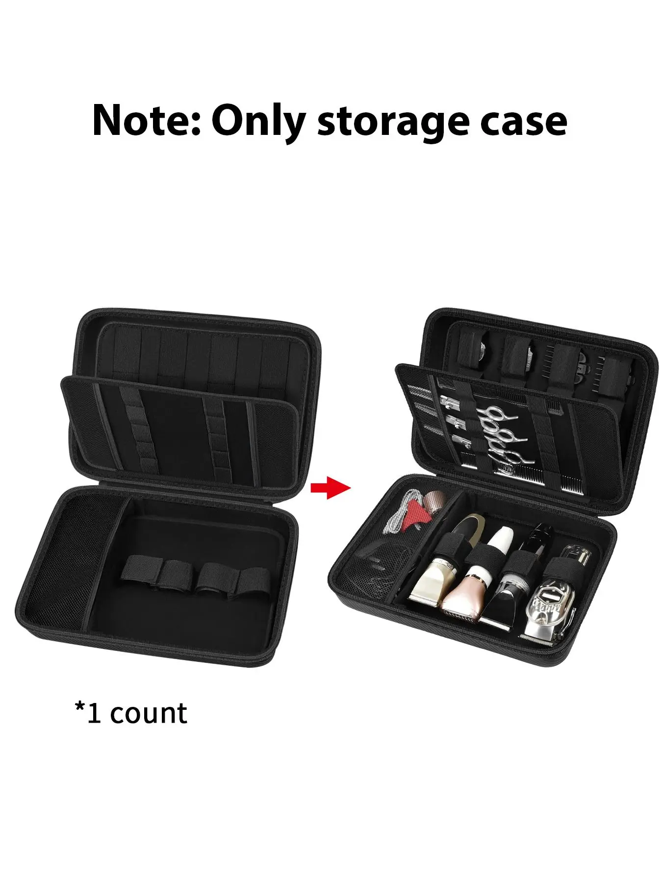 Hard Travel Case for Hair Clippers, Hair Cutting Barber Supplies Organizer Bag, Trimmer Storage Holder for Ufree/for Wahl/for Andis Men Razor Guard Grooming Kits