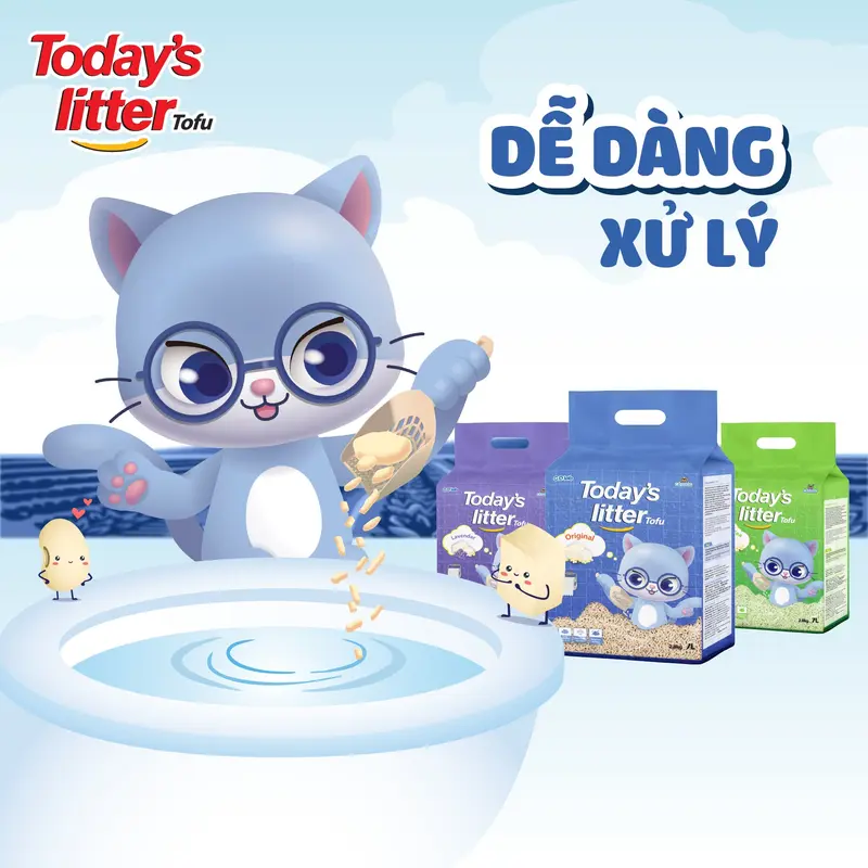 CÁT VỆ SINH ĐẬU NÀNH CHO MÈO - TODAY'S LITTER TOFU (7L) 5