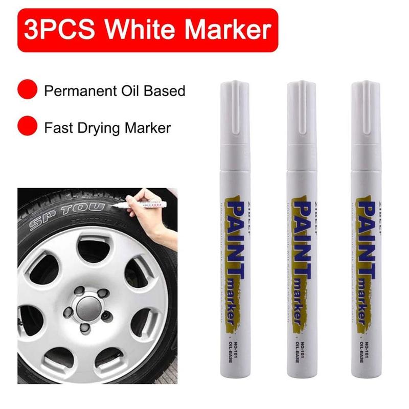 Product Introduction of 3pcs White Paint Pen Paint Markers Waterproof Car Tyre Quick Dry Pen Set Paint M9I3 29