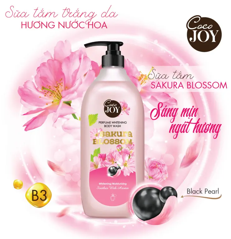 Sữa Tắm Coco Joy Hương Nước Hoa Anh Đào 900g 0