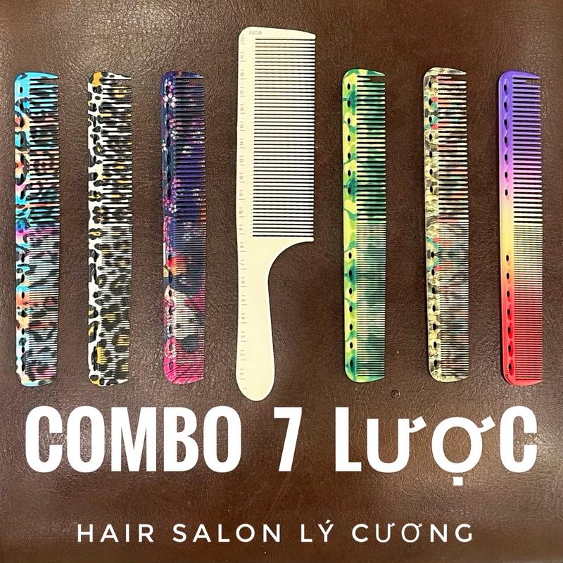 Combo 7 Chiếc Lược Cắt Chải Tóc Nam Nữ Chuyên Nghiệp Chịu Nhiệt Khi Ép Chống Tĩnh Điện Bền Cứng Thuận Tiện Dễ Sử Dụng