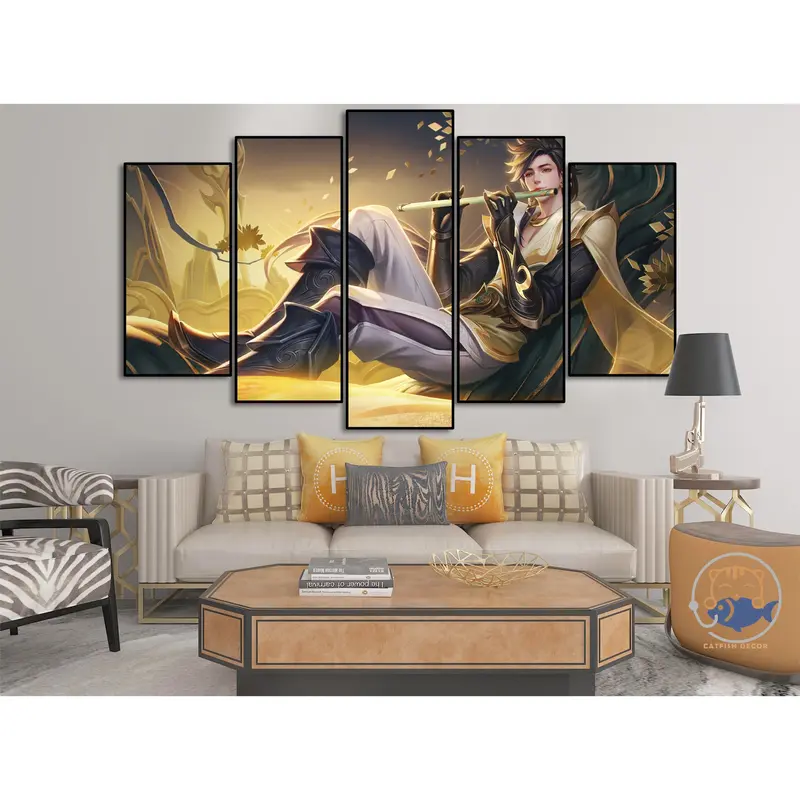 Tranh Dán Tường 'AOV - LIÊN QUÂN' Formex Tráng Gương - Decor Gaming - Liên Quân Mobile  - Bộ 3 1