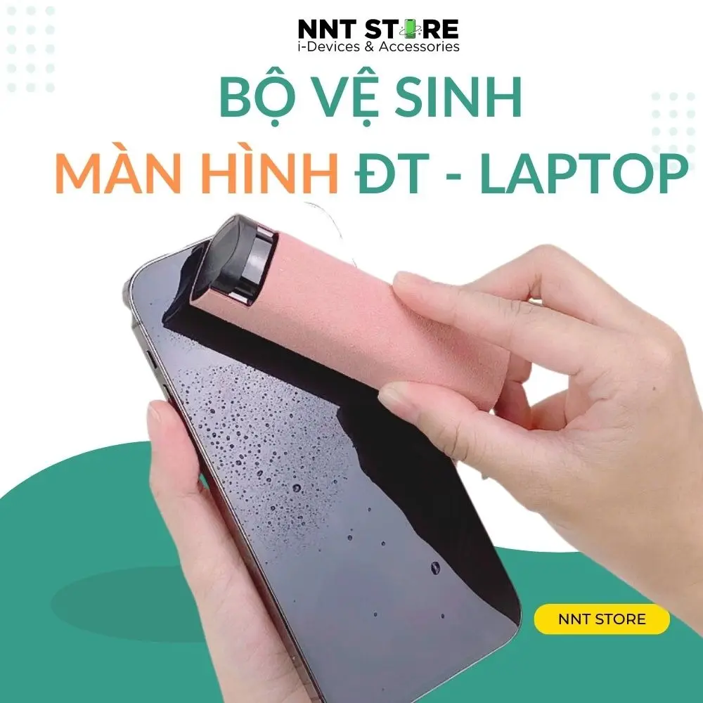 Bộ Dụng Cụ, Bình Xịt, Vệ Sinh Màn Hình Điện Thoại/Máy Tính 2 Trong 1 Tiện Dụng