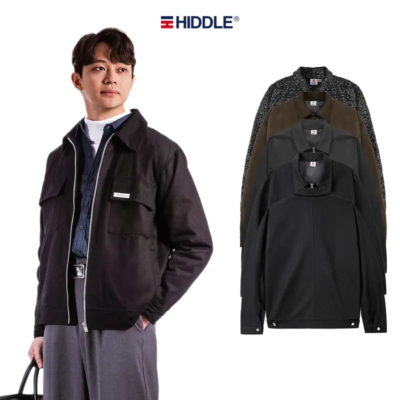 Áo khoác nam cao cấp hàng hiệu HIDDLE túi hộp thật vải kaki, nỉ dạ,dạ tweed, da lộn 2 lớp nhiều màu, có túi trong 0