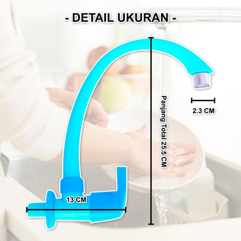 KRAN AIR ANGSA PVC HANDLE ENGKOL - KRAN CUCI PIRING / KRAN WASTAFEL Ungu 2