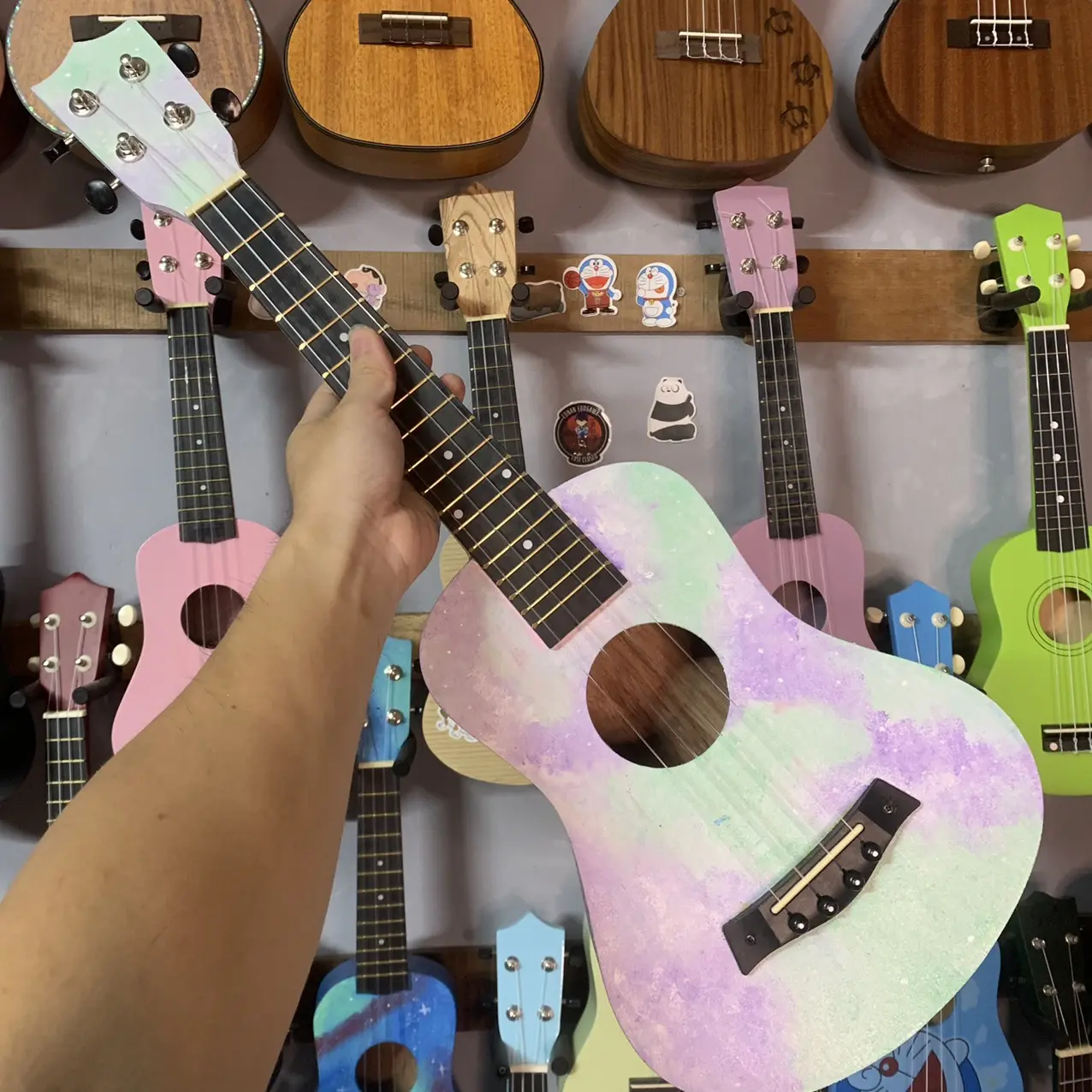 ĐÀN UKULELE CONCERT 23INCH GALAXY HỒNG XANH
