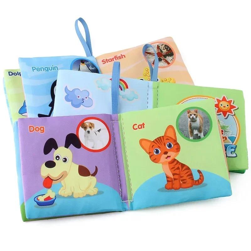 Newborn Baby Cloth Books Learning Educational Toys Baby Soft Cloth Book Clothing Book Touch Ringing Cognition Toy 5