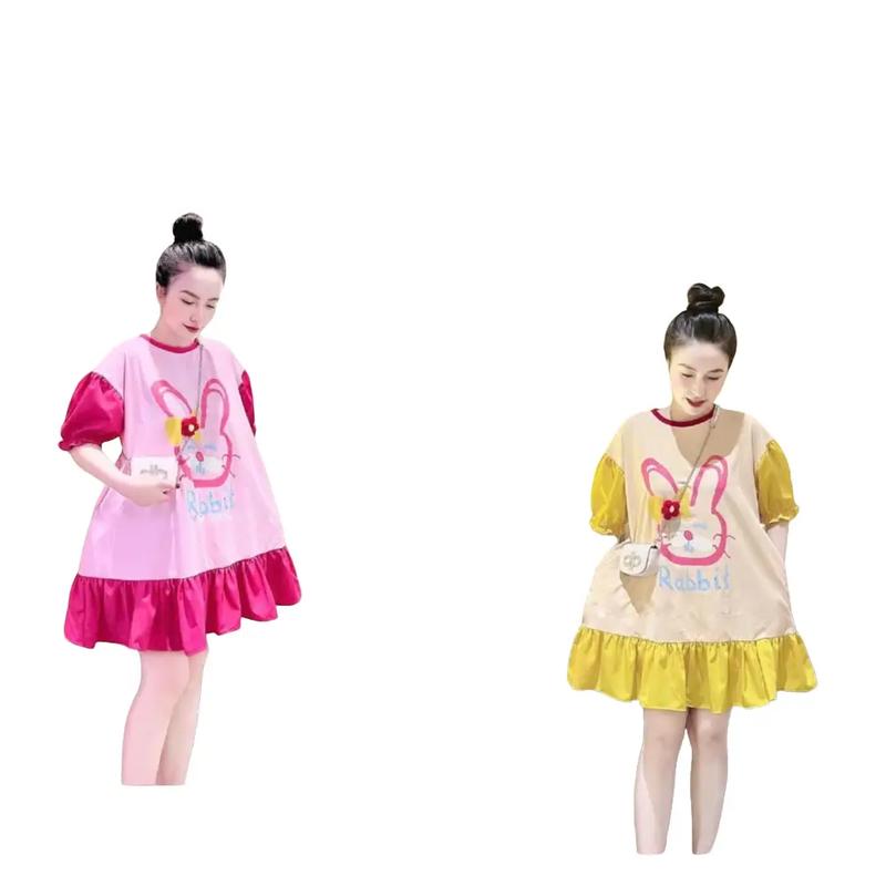 Đầm bầu babydoll chân cá thời trang thỏ dễ thương